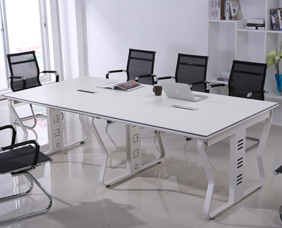 办公家具简易钢架会议桌 长桌 员工培训桌 会客桌 洽谈桌椅组合