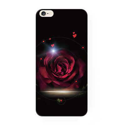 欧美奢华黑色红玫瑰 苹果i6s手机壳iphone6s plus5s全包硅胶软壳