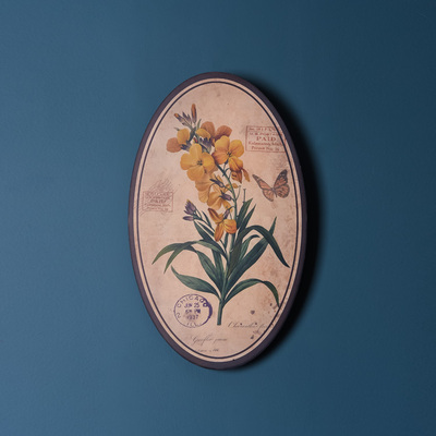 [尚森]美式乡村复古怀旧花卉主题客厅装饰画木质无框画挂画壁画