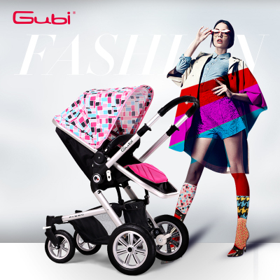 gubi咕比双向四轮折叠平躺伞车高景观婴儿推车宝宝手推车轻便童车