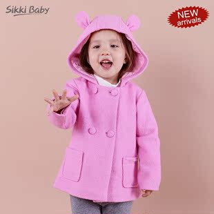 2015秋冬新款童装 女童婴儿加厚棉袄尼大衣儿童宝宝棉服外套0-6岁