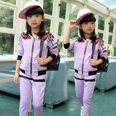 女童套装新款2015儿童春秋中大童休闲韩版童装秋季长袖女孩两件套