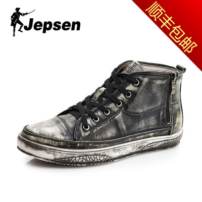 Jepsen/吉普森 新款男鞋 TX413 复古朋克高帮鞋 潮流高帮工装鞋男