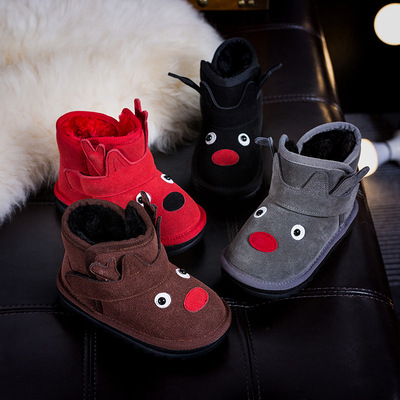 2016冬季宝宝雪地靴1-2-3岁男女童加厚保暖婴儿棉鞋软底幼儿童鞋