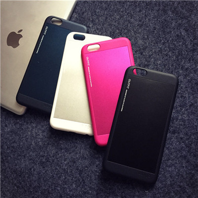包邮iphone5s.4s.6plus金属商务磨砂纯色苹果6手机壳保护套简约壳
