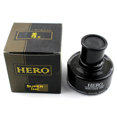英雄HERO 440 高级钢笔墨水 特级高级墨水 速干纯黑 50ml