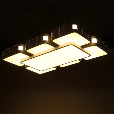 现代简约LED吸顶灯饰长方形客厅灯大气卧室餐厅书房间艺术灯具