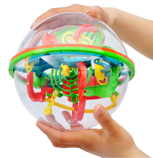 3D迷宫球 立体飞碟魔幻智力球玩具 100-299关轨道益智闯关游戏