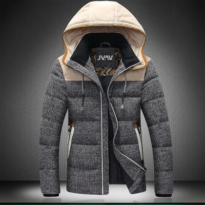 JVAV2015韩版羽绒服男士修身短款连帽羽绒衣青年加厚冬季保暖外套