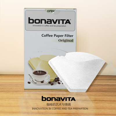 Bonavita博纳维塔 白色扇形原浆咖啡滤纸过滤纸手冲咖啡滤纸