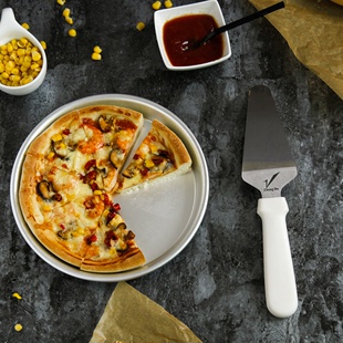 正的 不锈钢圆头蛋糕铲 PIZZA披萨皮萨铲子牛扒铲子 烘焙工具