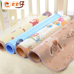 夏季宝宝凉席 幼儿园床垫套装 婴儿床冰丝席子 母婴床上用品 B605