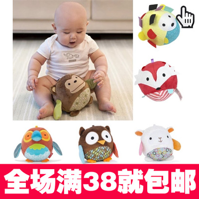 婴儿玩具动物新生儿宝宝幼儿铃铛布球手抓球摇铃球安抚玩偶0-3岁