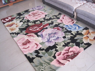 花型纯羊毛地毯客厅卧室沙发茶几书房地垫 满铺大地毯