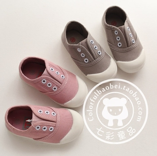 16秋季新款韩版儿童帆布鞋男女童板鞋宝宝学步鞋子中小童软底布鞋