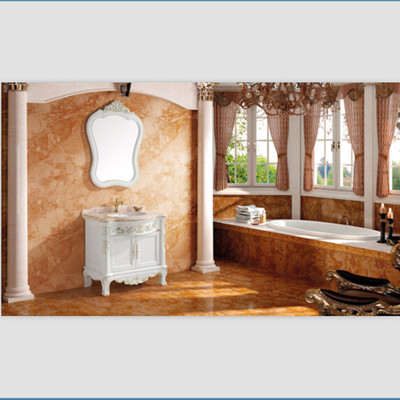 澳斯曼正品欧式浴室柜 落地橡木洗脸盆组合实木仿古卫浴柜AS-8005