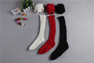 8-9-1 人一双毛线针织袜 保暖袜 中筒 多色 瑜伽袜 家居地板袜0.1