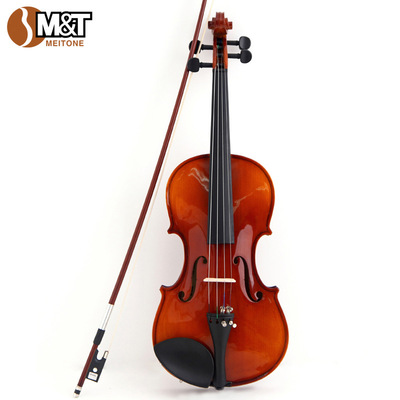 美音V301乐器成人儿童初学者小提琴精细乐器练习舒适实木乐器