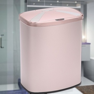 感应垃圾桶创意智能自动长方形卫生间带盖卧室厨房客厅家用垃圾桶
