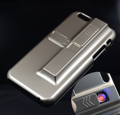sdin正品手机壳多功能USB环保充电防风打火机苹果6代手机壳点烟器