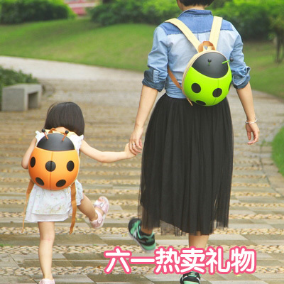 六一儿童节礼物韩版甲壳虫创意双肩背包幼儿园小女孩书包旅游包