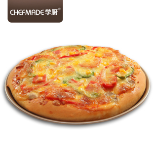 chefmade学厨金色10寸不粘浅款pizza盘披萨圆形烤盘 专业系列