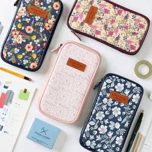 韩国正品wannathis 花朵文具化妆笔护照多功能收纳包multi pouch
