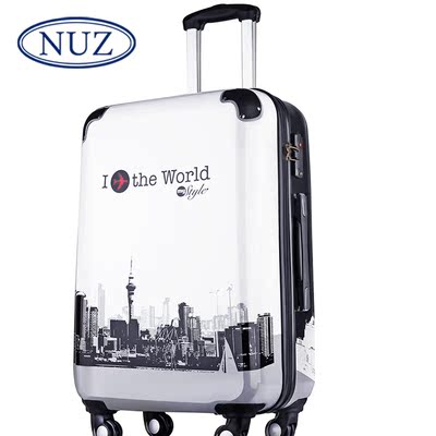 NUZ涂鸦拉杆箱卡通万向轮旅行箱男女学生行李箱密码登机箱潮 9177