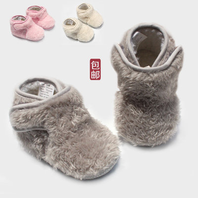 宝宝学步鞋秋冬款婴儿棉鞋软底加绒鞋子0-1岁男女宝宝靴子二棉鞋
