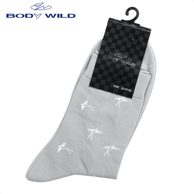 爱慕旗下宝迪威德品牌精梳棉印花包跟舒适耐磨男士休闲袜ZBN94902