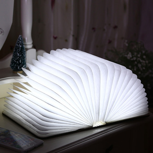 折叠书本造型LED创意个性可充电USB夜灯 家居装饰照明 包邮