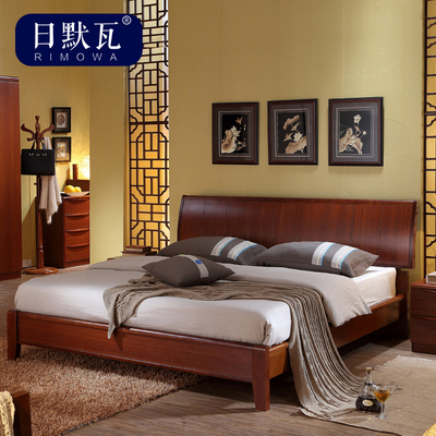 日默瓦家具 简约现代中式 实木床 双人床  中式1.8米卧室家具
