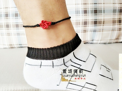 卓玛纯手工编织红绳脚链手链民族风时尚礼品