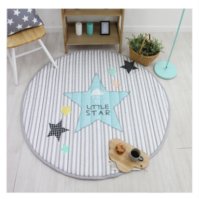 限量特价直减100 Aika爱家韩国地毯代购可爱星星儿童圆地毯爬行垫