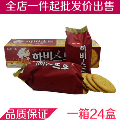韩国进口食品 韩国乐天白芝麻庄园饼干 100g 2包入