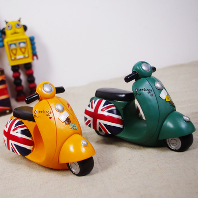 英伦风杂货 米字旗英国国旗树脂摩托车 家居隔板摆件 创意礼品