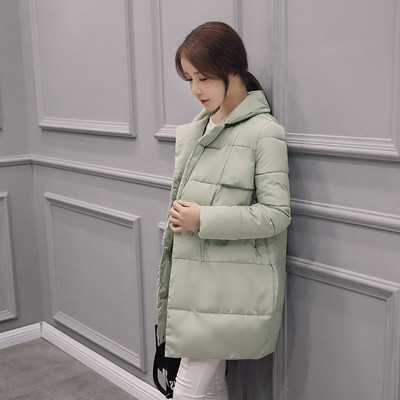 2016冬季新款韩版修身显瘦潮流中长款时尚百搭羽绒服羽绒棉衣外套