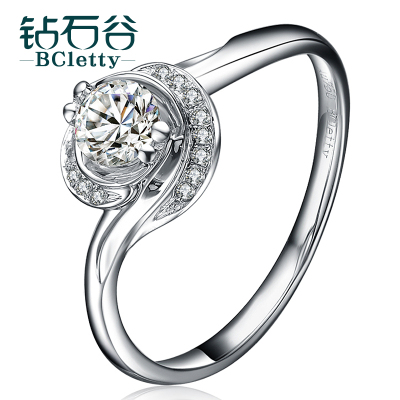钻石谷18K金裸钻定制珠宝克拉钻戒正品铂金结婚求婚戒指钻石戒指