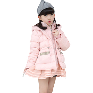 童乐百趣2015新款儿童中长款女童羽绒服秋冬韩版中小童外套包邮