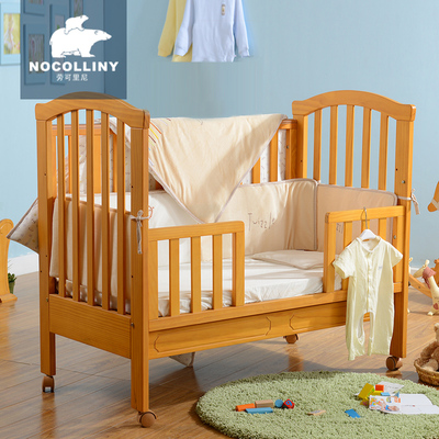 欧式婴儿床护栏实木宝宝床可变书桌多功能bb床围栏白色大床档包邮