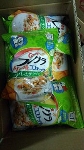 日本正品 卡乐比 绿色限量口味香脆营养麦片/椰子味 350g