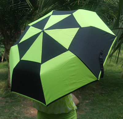 小清晰拼色男女通用时尚个性彩条三折晴雨伞折叠伞韩国创意伞
