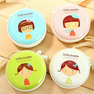 新款韩国可爱创意马口铁女孩零钱包迷你收纳便携耳机包硬币钥匙包