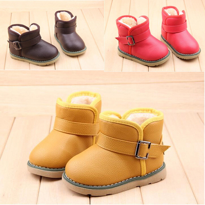 2015冬新款韩版儿童雪地靴男女童靴子防水宝宝短靴婴儿棉鞋保暖鞋