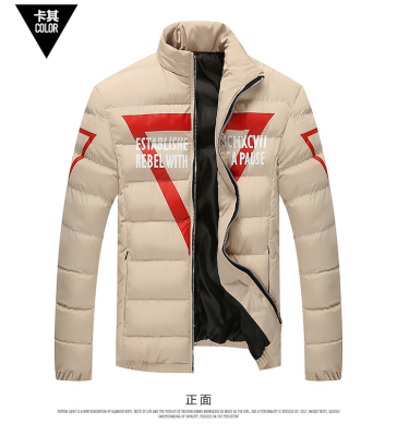 2015冬季新款加厚棉袄男青年修身棉服倒三角韩版棉衣直销男装外套
