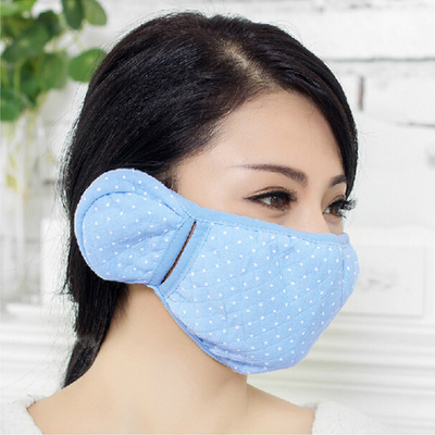 冬季韩国时尚加厚创意口耳罩 防尘保暖防护男女士口罩耳罩二合一