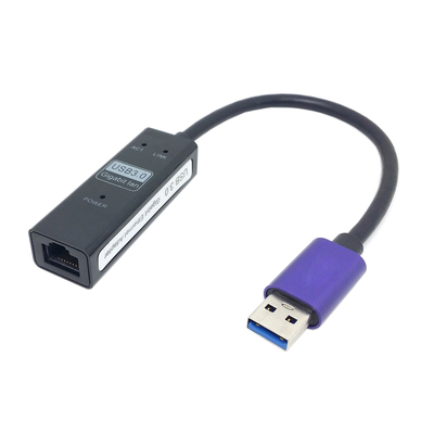 CY 铝合金 USB 3.0转Gigabit Ethernet RJ45接口1000M网卡转接线