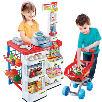 过家家儿童玩具宝宝小孩模仿超市卖东西玩具购物车幼儿园区角玩具
