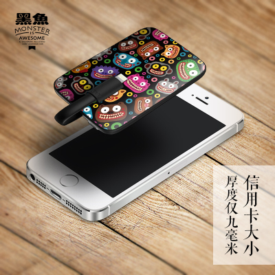 黑鱼 苹果专用迷你移动电源iphone6/6s/7便携个性超薄可爱充电宝