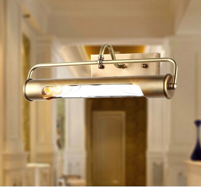 全铜欧式镜前灯浴室卫生间美式高档壁灯化妆灯复古防水防雾LED灯